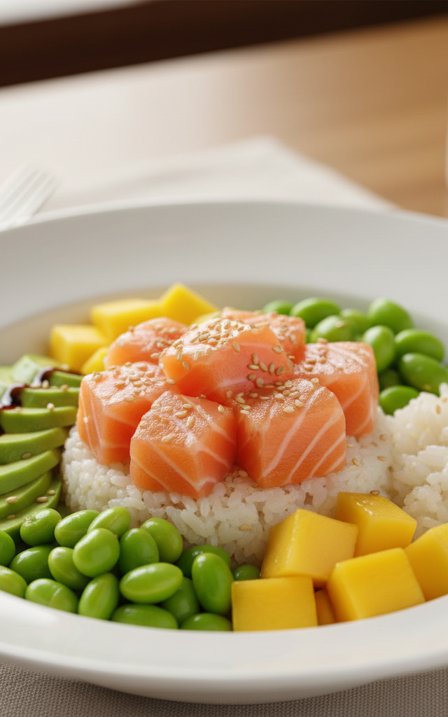 Poke bowl salmone