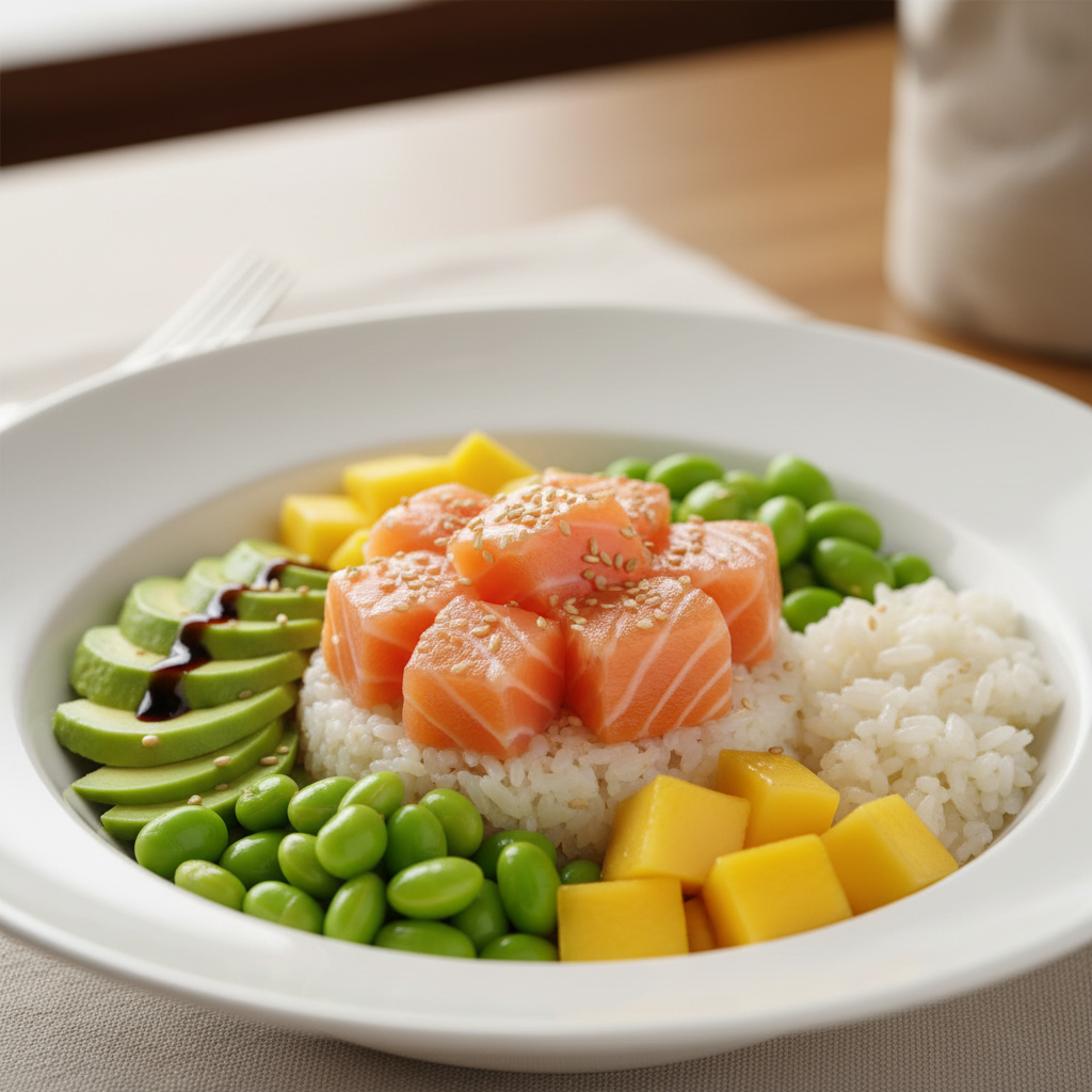 Poke bowl salmone